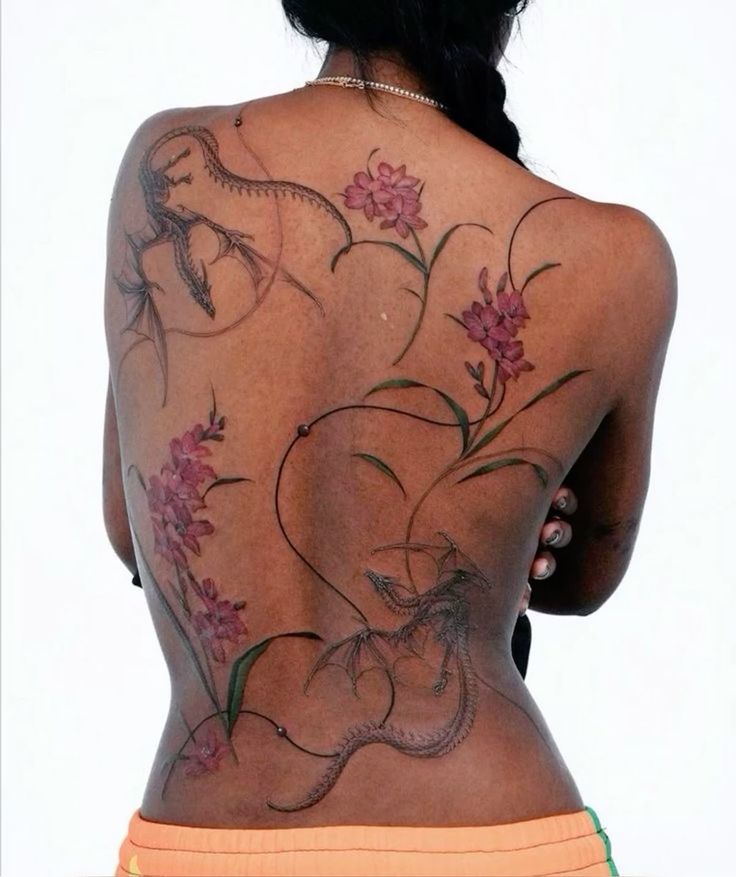 Tatouage de couleur peau noire